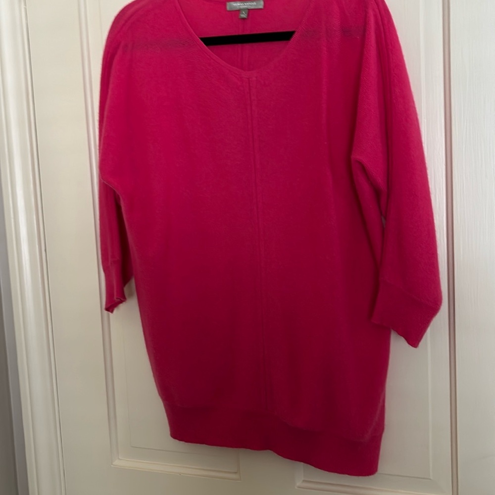 Neiman Marcus 100% cashmere 3/4 dolman sleeve sweater